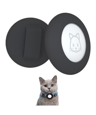 2022 Airtag Cat Collar Holder, Small Air tag Cat Collar Holder Compatible with Apple Airtag GPS Tracker, 2Pack Waterproof Case Cover for Cat Dog Pet Collar Within 3/8 inch 2 Black