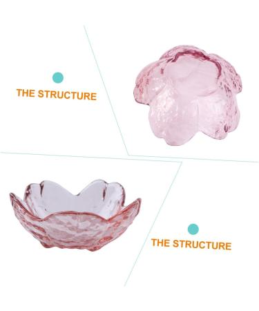 Ciieeo 5pcs Cherry Blossom Sauce Flower Jewelry Dish Sink Splash Guard Floral Ring Holder Cute Dipping Bowls Sauce Plate Cherry Blossom Bowls Tableware Pink Dipping Dish Glass - Buy Online on GoSupps.com
