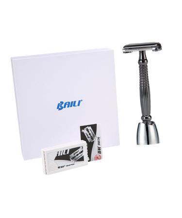 Fomiyes 1 set manual razor women razor facial razor Fadeit razor men razor ladies razor double rasier face beard razor with base handling double -edged