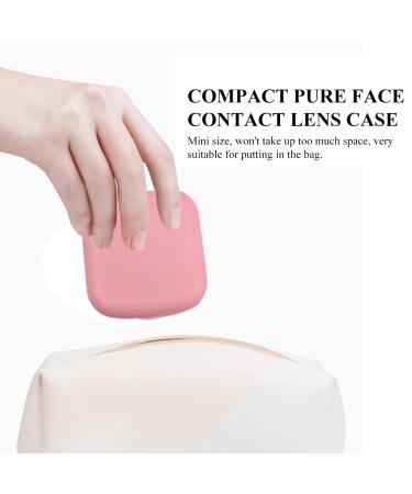 Clyhon Pink Contact Lens Case with Tweezers & Suction Cup Travel Set for Outdoor Activities | International Shipping - Buy Online on GoSupps.com