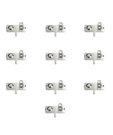 Metal AA Battery Spring Plate Set Positive Negetive Contiguous with pins 28mmx12mm AA Baterry Conversion Spring Contact Nickeling Plate 10 Pcs