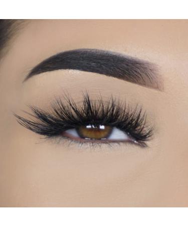 Lilly Lashes Houston - Premium Synthetic Vegan Strip Lashes for Bold, Full-Bodied Max Volume Look - Natural & Reusable False Eyelashes 17mm - Buy Online on GoSupps.com