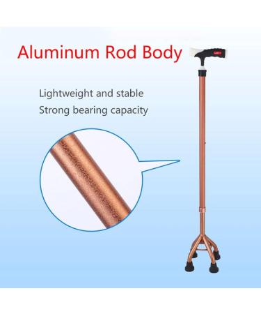 Adjustable Four-Legged Walking Cane Support After Injury Or Surgery Aluminum Alloy Walking Stick Lightweight Non-Slip Crutches for Women and Men Bathing in Sunlight - Buy Online on GoSupps.com