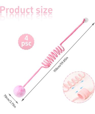 Quxvena 4-Piece Interactive Hanging Cat Toys - Retractable Magic Wand for Intelligent Kittens - Self-Employment Door Frame Fun - Buy Online on GoSupps.com