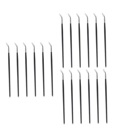 FOMIYES 18 Pcs Cosmetic Tools Eyeliner Cream Brush Bent Liner Brush Long Handle Eyeliner Brush Dropshipping 18.1X0.5cmx3pcs As Shownx3pcs