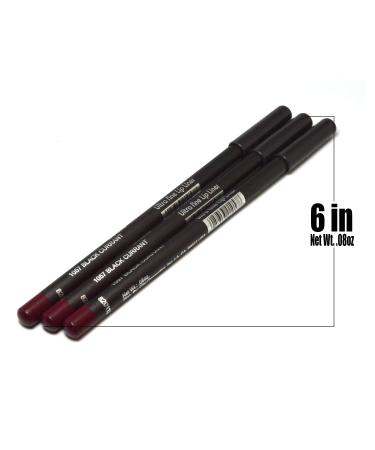 Italia Deluxe 1057 Black Currant Ultra Fine Lip Liner Pencil Set - 3 Pcs + Free Zipper Bag - Buy Online on GoSupps.com