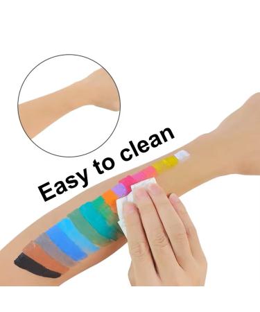 Buy Kids Face Painting Kit - 20 Non-Toxic Water-Based Paints Safe for Sensitive Skin 4 Stencils Hair Chalk Combs & Sponges - Fast International Shipping - Buy Online on GoSupps.com