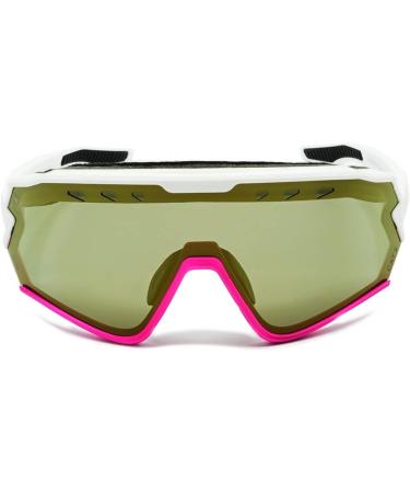Shop Phieres Sharkbiteph Origin Unisex Sports Glasses - Eco-Friendly TPU Frame Polarized UV400 Protection Extended Ventilation - MTT WHT Pink/Gold - Buy Online on GoSupps.com