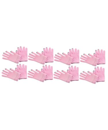 minkissy 8 Pairs Moisturizing Gloves Gels Hand Cover Essential Oil Mittens Touch Screen Gloves Gels Gloves Dry Cracked Gloves Dry Hands Touchscreen Gloves Polyester Cosmetic Miss Pink Spa