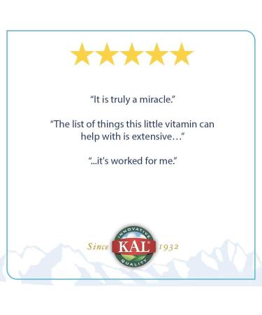 KAL Pantothenic Acid 1000 mg - 100 Tablets | Supports Energy & Metabolism - Buy Online on GoSupps.com