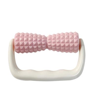 Hand Massage Wheel Roller Full Body Anti 2 Wheels Body Pain Relief Massager Point Deep Roller (Pink)