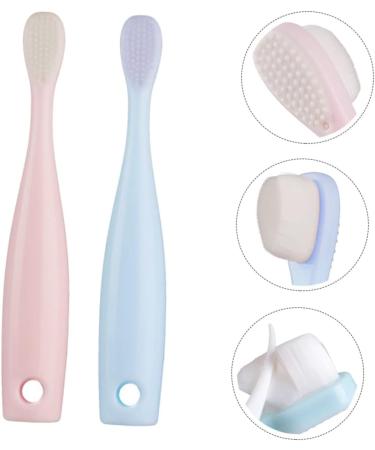 Tovinanna 4-Piece Manual Soft Toothbrush Set for Kids | Infant & Toddler Cleaning | Tongue Cleaner & Bath Essentials - Buy Online on GoSupps.com