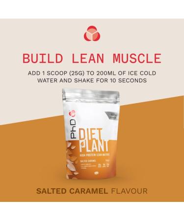 PhD Nutrition Vegan Protein Powder Salted Caramel 500g - 20g Plant Protein, 20 Servings - Buy Online on GoSupps.com