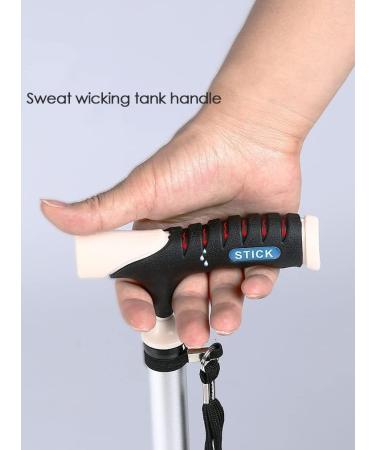 Crutches for Walking Adjustable Quad Cane with Wrist Strap Ergonomic Handle Mobility Aid for Elderly Seniors & Handicap for Tall 39-71in Silver/Gold/Brown Purposiveness - Buy Online on GoSupps.com