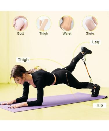 Ankle Resistance Bands with Cuffs - Versatile Fitness Elastic Bands for Whole Body & Glutes Training | 20-40LB Strength | Perfect for Men & Women - Buy Online on GoSupps.com