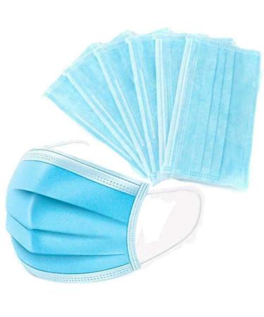 Disposable Face Protection for General Use 3-ply  50 Count - Triple Ply, Pollution Health Dust Filter Face Protective PPE