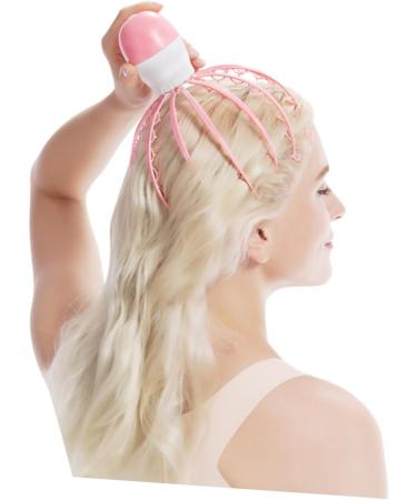 Frcolor 2-in-1 Scalp Massage Brush - Scratchy Scalp Massager & Shampoo Applicator - Pink ABS Baby Octopus Design for Ultimate Relaxation - Buy Online on GoSupps.com