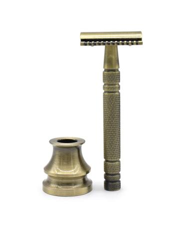 PHTOIT Luxury Butterfly Open Adjustable Safety Classic for Excellent Shaving Razor for Men with Base