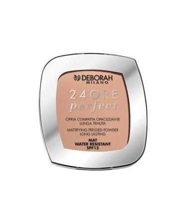 Deborah Group Srl Deborah Milano Compact powder 24 hours Perfect SPF 15 N4 beige ultrafine texture mattifying soothing and regenerating for sensitive skin 9 g