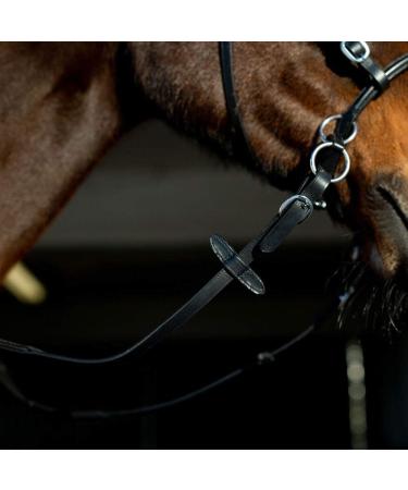 HORZE Genuine Leather Cross-Under Bitless Bridle with Web Reins - Black US Horse - Buy Online on GoSupps.com