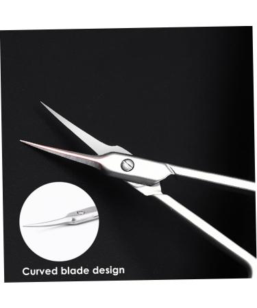 Cuticle Scissors Stainless Steel Manicure Grooming Scissors Curved Slice Pedicure Tool for Nail Brush - Buy Online on GoSupps.com