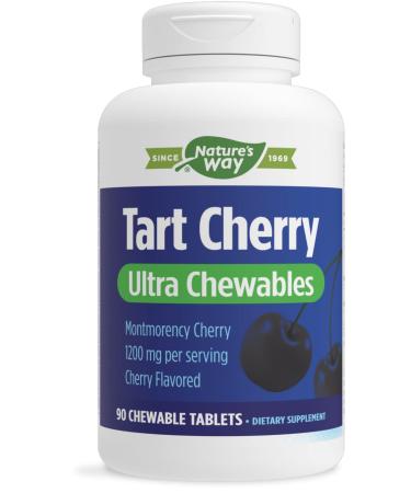 Nature's Way Enzymatic Therapy Tart Cherry Ultra Chewable, 1,200 mg per Serving, 90 Count - Buy Online on GoSupps.com