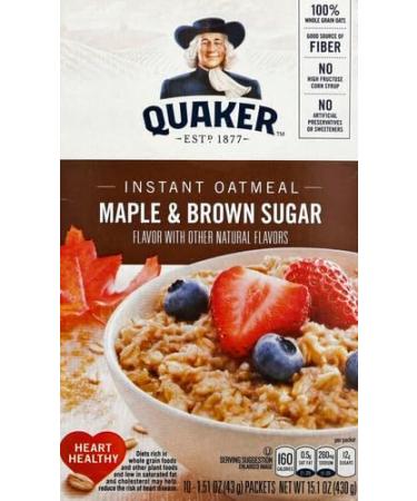 Instant Oatmeal Maple Sugar 10 Pk - Buy Online on GoSupps.com