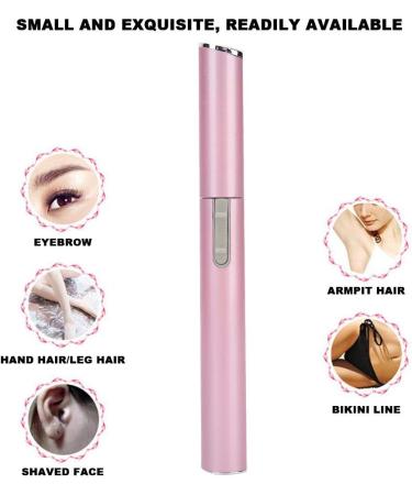 Electric Lady Shaver Mini - Eyebrow and Face Hair Trimmer for Women - Hair Removal Tool with Washable Cutting Head - Ideal for Face, Body, Arms, Legs, and Underarms - Buy Online on GoSupps.com