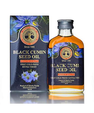 Siberian Black Cumin Seed Oil 100 Ml, Premium Quality, Extra Virgin, First Cold Press  3.4 Fl Oz