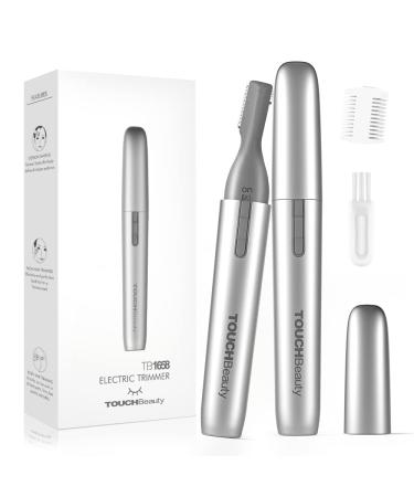 TOUCHBeauty Electric Eyebrow Trimmer Eyebrow Hair Remover Painless Facial Hair Trimmer for Women Portable Ladies Shaver AG-1658 (Silver) - Buy Online on GoSupps.com
