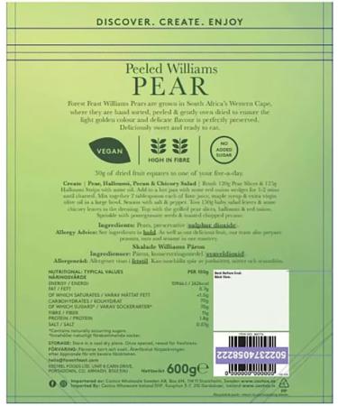 CONCEPTA LONDON Dried Peeled Williams Pear 600g (Pack of 2) - Buy Online on GoSupps.com