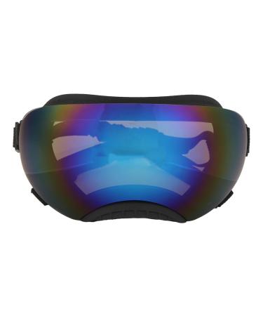 Pet Ski Glasses Impact Resistant Universal UV Protection Dog Goggles Windproof for Medium Large Dog (Black Frame Blue Lens)