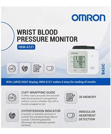 Omron HEM-6113-E RS2 Wrist Blood Pressure Monitor - Compact Design 60mm x 78mm x 21mm - Buy Online on GoSupps.com