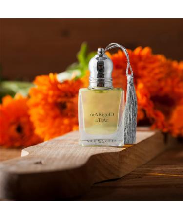 Marigold Attar 100% Natural Fragrance Alcohol Free Pure Hydro Distilled Organic Grade Base Paraben-free Sulphate-free Unisex From India's Perfume Capital-Kannauj - Buy Online on GoSupps.com
