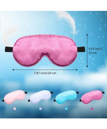 Kids Silk Sleep Mask Set - 4 Pack Adjustable Eye Masks for Sleeping and Travel - Purple, Pink, Sky Blue, Taro - Buy Online on GoSupps.com