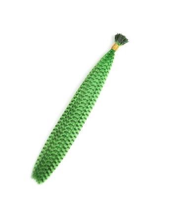 Feather Hair Extension Feather Hair Extension 20 Pieces Fake Hair I Tip Rainbow Synthetic Hair 16inch Hairpiece Feather for Hair Extension crochet hair extension set (Color : 10 Size : 16inches) 16inches 10