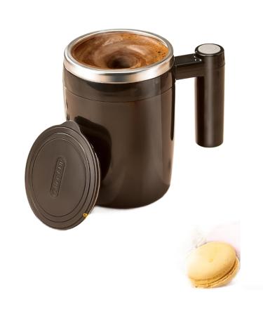 Tasse de voyage 400 ml double paroi en acier inoxydable 304 et agitation magn tique automatique 7000 tr/min pour caf milkshakes et boissons en poudre (noir obsidienne)