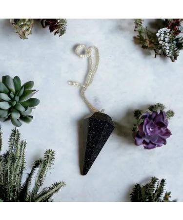 Pendula Natural Stone Blue Crystal Pendulum - Vintage Chakra & Reiki Prophecy Tool | Blue Gold Stone for Meditation - Buy Online on GoSupps.com