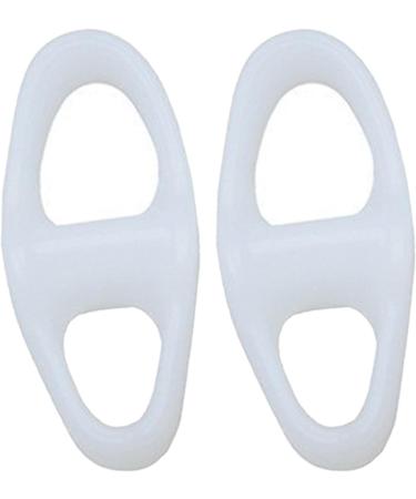 WHRCY Silicone Toe Spacers - Comfortable Hammer Toe Corrector & Distance Holder for Smooth Toes - Reusable White Foot Relief Solution - Buy Online on GoSupps.com