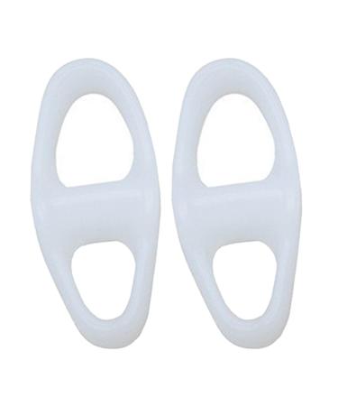 Toe spreader - silicone foot separator for toes soft smooth iron for large toes comfortable orthopedic toe spreaders for overlapping toes hammer toes and correct toes white
