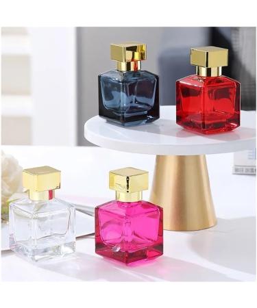 Refillable Square Glass Perfume Bottle - Portable Travel Makeup Atomizer (Red - Buy Online on GoSupps.com