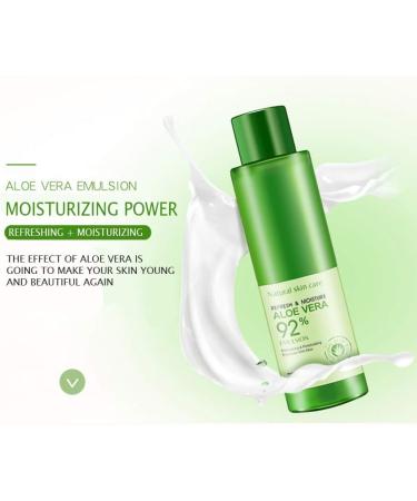 BIOAQUA Natural Aloe Vera Emulsion - Refreshing Moisturizing Lotion for Dry Skin 120ml - Buy Online on GoSupps.com