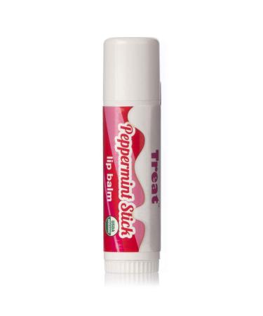 TREAT  Jumbo Lip Balm - Peppermint Stick Jumbo Lip Balm  Organic & Cruelty Free (.50 OZ)