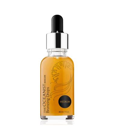 Anemone Medium Bronzing Drops for Sun-Kissed Complexion  Illumination & Glow  Hydrating & Anti-Aging  with Marine Compounds