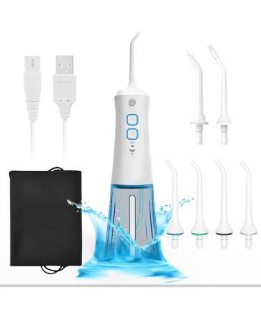 homweeling Water Flosser for Teeth Cordless with DIY Mode and 6 Jet Tips USB Rechargeable Portable Oral Irrigtor IPX7 Waterproof Electric Teeth Braces Cleaner Home Travel Use