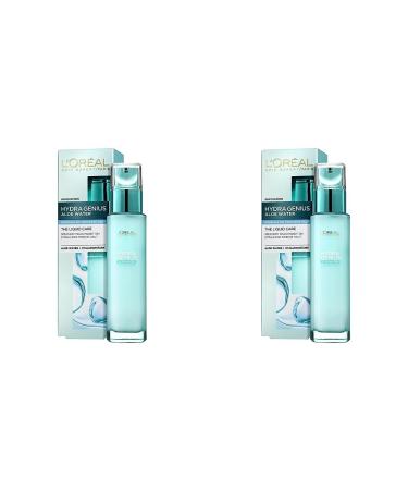 L'Or al paris moisture fluid hydra genius aloe water hydration and freshness for normal to dry skin with aloe water and hyaluronic acid 70ml (pack with 2) 70 ml (2 -pack) normal to dry skin