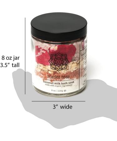 Hemlock Park Coconut Milk Bath Soak with Organic Botanicals and Mineral Salts - Scarlet Rose 8 oz - Buy Online on GoSupps.com