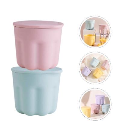 2 Sets Sky-Blue PP Washing Bowls - Makeup Brush Cleaner Kit & Beauty Tool Washer - Rinsing Bowl & Cleaning Supplies (8.5x8cm - Buy Online on GoSupps.com