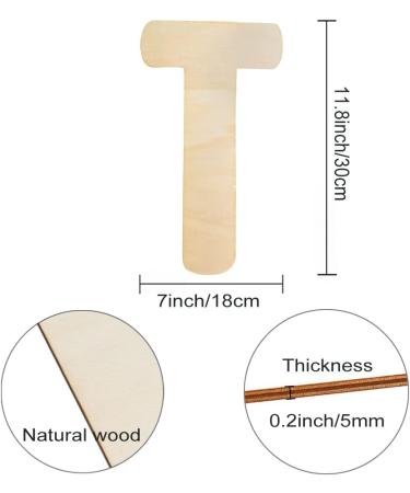 30cm Large Wooden Letter for Crafts & Children's Names - Capital Alphabet, 5mm Thick Unfinished MDF Wood Slice for Nursery Wall Art & Home Decor - Buy Online on GoSupps.com