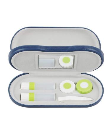 2-in-1 double-sided glasses case and contact lens case (blue)
